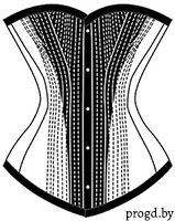 Корсет с контрастной вставкой